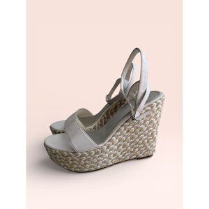ASOS White Esapdrilles Sandals Wedges Size US 8